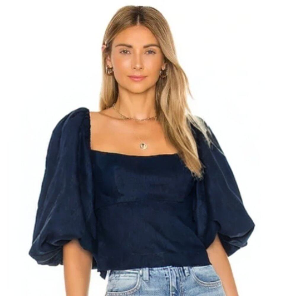 LPA Alice Top in Comet Blue NWT RARE Size Small